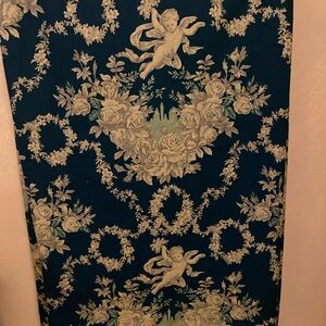 Toile fabric with cherubs